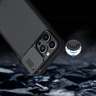 Nillkin CamShield Pro Case etui iPhone 14 Pro Max pancerny pokrowiec osłona na aparat kamerę niebieski - Etui i futerały do telefonów - miniaturka - grafika 13