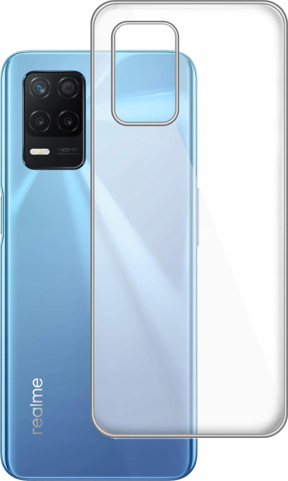 etumi Etui Do Realme 8 5G Gumowe Slim Clear View Pokrowiec Ochronny / Futerał Obudowa / Ochrona Clear Cover Bezbarwne Slim Case0323