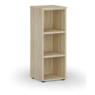 Regał biurowy PRIMO WOOD, 1087 x 400 x 420 mm, dąb naturalny - Regały biurowe - miniaturka - grafika 1