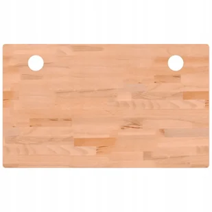 Blat biurka, 100x60x2,5 cm, lite drewno bukowe - Blaty meblowe i parapety okienne - miniaturka - grafika 1