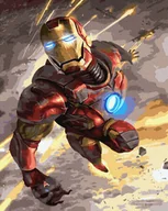 Malowanie po numerach - Twoje Hobby Malowanie po numerach - Iron Man 40x50cm - miniaturka - grafika 1
