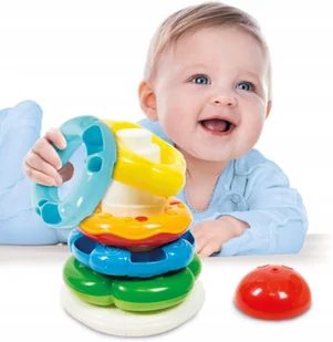 CLEMENTONI PIERŚCIENIE DO UKŁADANIA PUZZLE EDUKACYJNE PREZENT DLA DZIECI - Zabawki sensoryczne - miniaturka - grafika 1