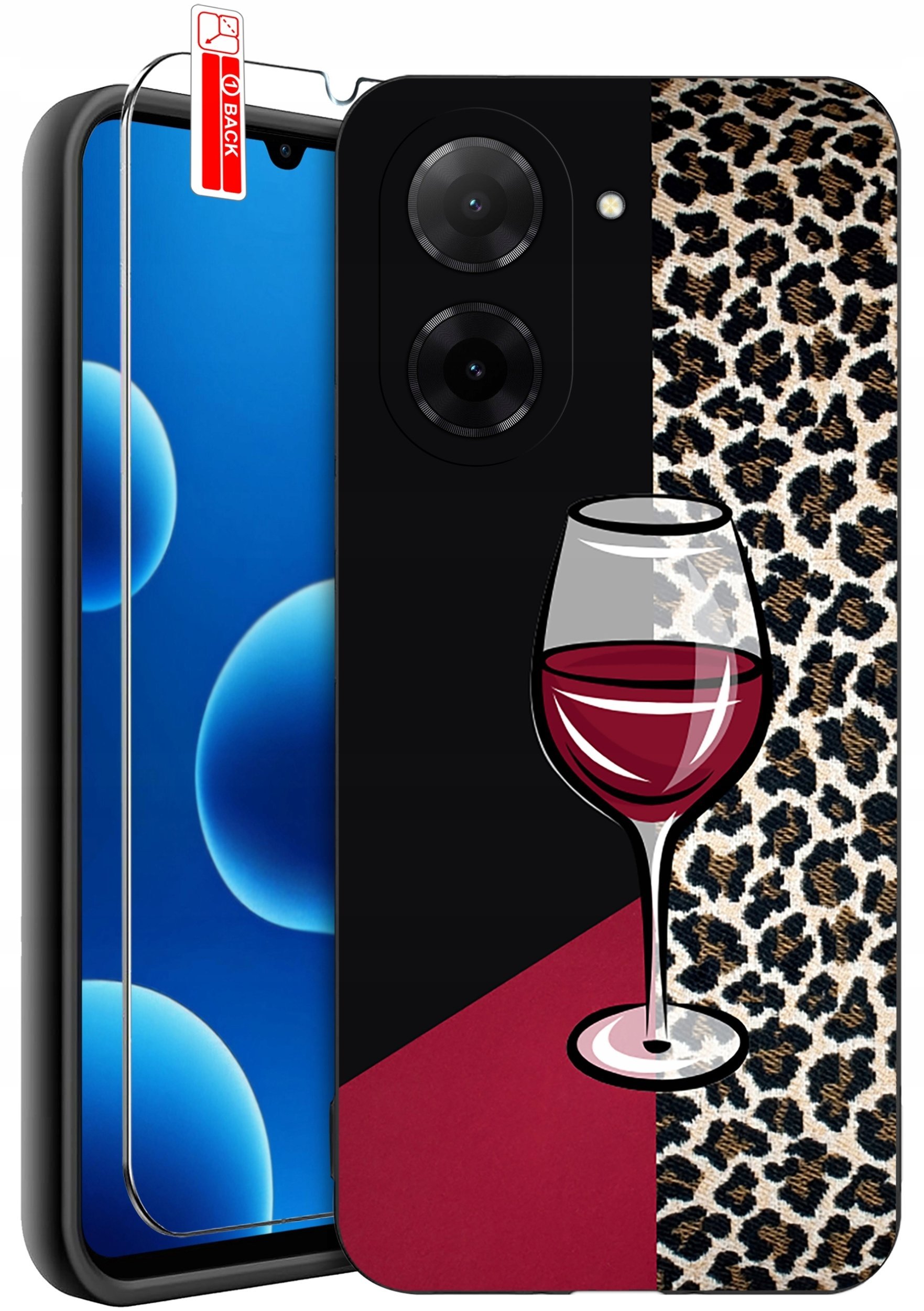 ETUI do Xiaomi Redmi A5 WZORY SILIKONOWE MATT CASE + SZKŁO 9H