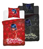 Pościel - Pościel 140x200 bawełniana świecąca w ciemności Lady Bug Biedronka Marinette Miraculous - miniaturka - grafika 1