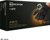 Rękawice robocze - R.E.I.S. RMM-PGRIPGO - rękawica nitryl bezpudrowa, gospodarcza 50 szt - czarny L - miniaturka - grafika 1