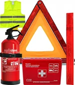 Akcesoria motoryzacyjne - KOMPLET APTECZKA GAŚNICA TRÓJKĄT KAMIZELKA ZESTAW - miniaturka - grafika 1