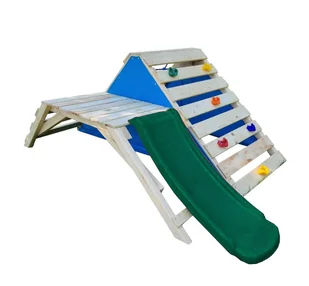 plac zabaw do ogrodu first MAŁPISZON drewno/ ślizg zielony - Place zabaw - miniaturka - grafika 1