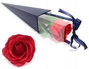 Sztuczne kwiaty - PACHNĄCA RÓŻA MYDLANA czerwona prezent 40 cm box - miniaturka - grafika 1