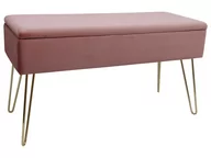 Ławki do przedpokoju - ECHTWERK ECHTWERK Ławka tapicerowana ze schowkiem Scarlett (Różowy) 4260238063574 - miniaturka - grafika 1