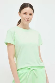 Koszulki sportowe damskie - Columbia t-shirt sportowy Sun Trek kolor zielony - grafika 1