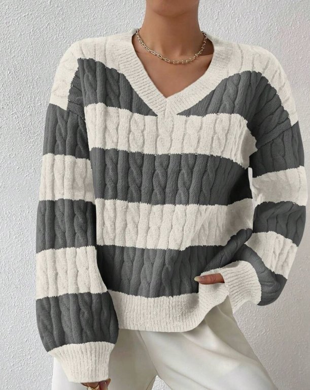SHEIN SWETER DAMSKI W PASKI KLASYCZNY 36 ŁOL