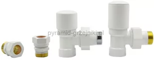Varioterm Zawory regulacyjne kątowe SWING ze złączką PEX/CU - biały miedziana - CU 15 mm ZIS06/FK(Cu) - Zawory i kraniki - miniaturka - grafika 1