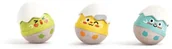 Zabawki interaktywne dla dzieci - Hape Wobble Rattle Egg Set - miniaturka - grafika 1