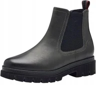 Botki damskie - S.OLIVER BOTKI DAMSKIE ZIELONE NA ZAMEK 38 JOF - miniaturka - grafika 1