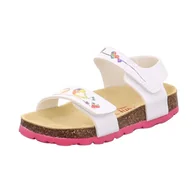 Kapcie damskie - Superfit Dziewczęce pantofle 1000123 kapcie domowe, Biały, różowy 1040, 39 EU - miniaturka - grafika 1