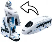 Zabawki zdalnie sterowane - Pociąg robot przemienia się świeci jeździ pendolino świecący na baterie - miniaturka - grafika 1