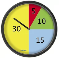 Zegary - Edukacyjny zegar ścienny dla dzieci z szybką Plan Daltoński / ePokoik - miniaturka - grafika 1