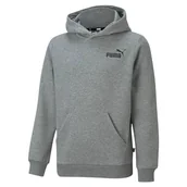 Bluzy dla chłopców - PUMA Chłopięca bluza z kapturem Ess Small Logo Fl B Sweat - miniaturka - grafika 1