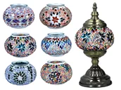 Lampy stojące - Lampa stołowa - klosz pojedynczy, wielokolorowy HANIPOL - miniaturka - grafika 1