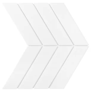 Mozaika ceramiczna Royal Chevron White 31.8x22.4 cm - Płytki ceramiczne - miniaturka - grafika 1