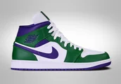 Koszykówka - Nike Air Jordan 1 Retro Mid Incredible Hulk - miniaturka - grafika 1