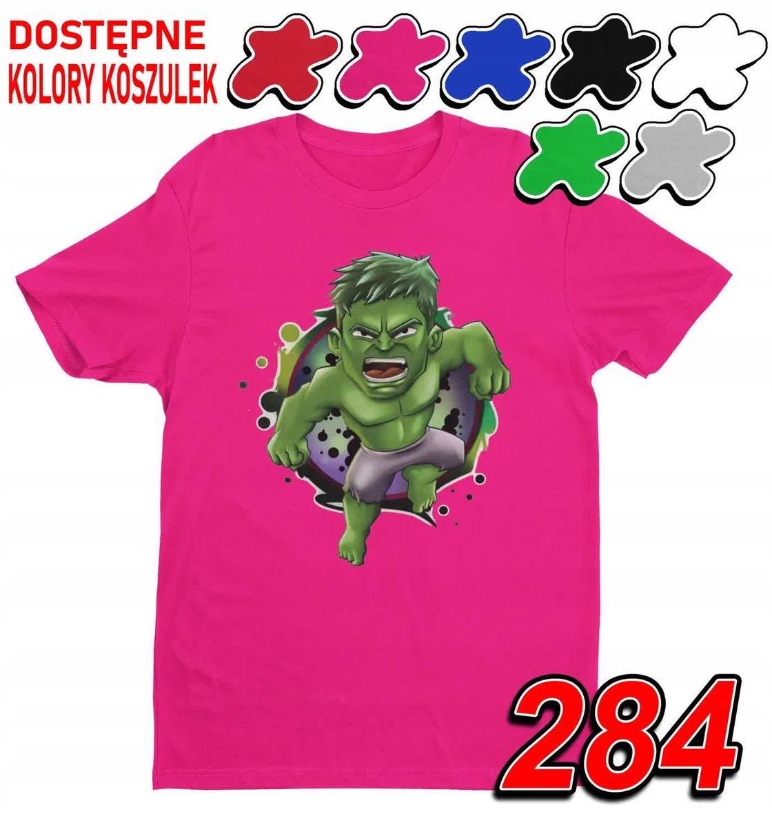 Dziecięca Koszulka T-Shirt Z Nadrukiem Avengers Hulk Marvel- L 146-152