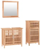 Inne meble do łazienki - 3-elementowy drewniany zestaw mebli łazienkowych R8-K68 - miniaturka - grafika 1