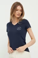 Koszulki sportowe damskie - Emporio Armani Underwear t-shirt lounge kolor granatowy - miniaturka - grafika 1