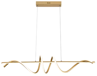 Serpent - lampa wisząca LED złoty malowany. - Lampy sufitowe - miniaturka - grafika 1