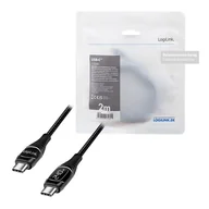 Kable USB - LogiLink USB-C 2.0m czarny - miniaturka - grafika 1