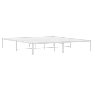 Metalowa rama łóżka, biała, 183x213 cm Lumarko! - Łóżka - miniaturka - grafika 8