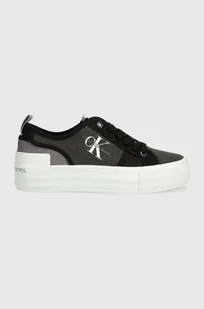 Calvin Klein Jeans tenisówki BOLD VULC FLATF LOW CS ML BTW damskie kolor czarny YW0YW01412 - Trampki damskie - miniaturka - grafika 1