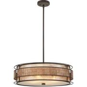 Lampy sufitowe - Elstead Lighting Laguna Pendant Light QZ/LAGUNA/P Elstead lampa wisząca abażurowa stylowa QZ/LAGUNA/P ) - miniaturka - grafika 1