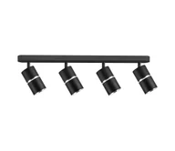 Lampy sufitowe - Oświetlenie punktowe BAMBOO 4xGU10/10W/230V czarne - miniaturka - grafika 1