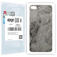Szkła hartowane na telefon - Folia naklejka skórka strukturalna na TYŁ do Apple iPhone 7 Plus -  Marmur Czarny - apgo SKINS - miniaturka - grafika 1