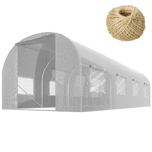 Plonos Tunel ogrodowy 3x4,5m (13,5m2) biały Plonos 4975 - Szklarnie ogrodowe - miniaturka - grafika 1