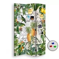 Parawany - Parawan pokojowy FEEBY, Tropikalne owoce 3, Dwustronny PIN 110x170cm 3-częściowy - miniaturka - grafika 1