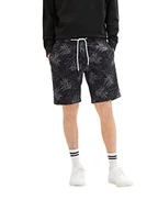 Spodenki damskie - TOM TAILOR Denim Męskie szorty 1037042 Bermudy 31400-Black Tonal Leaf Lines Print, rozmiar L, 31400 - Black Tonal Leaf Lines Print, L - miniaturka - grafika 1