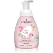 Kosmetyki kąpielowe dla dzieci - Attitude Baby Leaves Unscented pianka myjąca 2 w 1 dla dzieci 295 ml - miniaturka - grafika 1