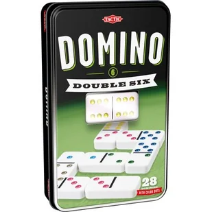 Tactic Games Domino Double Six (szóstkowe w puszce) - Gry planszowe - miniaturka - grafika 1