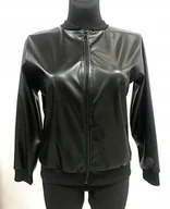 Kurtki damskie - Damska kurtka skórzana ramoneska granatowa rozm. S - miniaturka - grafika 1