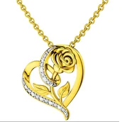 Łańcuszki - Złoty Naszyjnik - ŁAŃCUSZEK RÓŻA - miniaturka - grafika 1