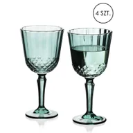 Kieliszki - ELLA GREEN Komplet 4 kieliszków 300ml9x7x18,5cm - miniaturka - grafika 1