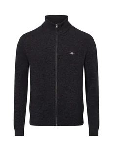 Gant Męski kardigan Mężczyźni szary jednolity, S - Swetry męskie - miniaturka - grafika 1