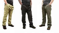 Spodnie męskie - Bojówki * Spodnie * Szare * Oliwkowe * Beżowe M - miniaturka - grafika 1
