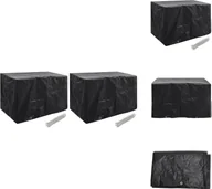 Pokrowce na meble ogrodowe - vidaXL Pokrowce na meble ogrodowe 2 szt. 8 oczek 140x70x90 cm - Pokrowce ochronne na meble ogrodowe - miniaturka - grafika 1