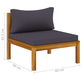 7-cz. zestaw wypoczynkowy do ogrodu, z poduszkami, akacjowy - Meble ogrodowe - miniaturka - grafika 13