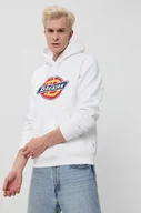 Bluzy męskie - Dickies Bluza męska kolor biały z kapturem z nadrukiem - miniaturka - grafika 1