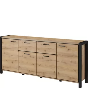 Komoda 4D2S 24TWLK25 TYP-25 Aktiv Helvetia Wieruszów Dąb Taurus, Czarny - Komody - miniaturka - grafika 1