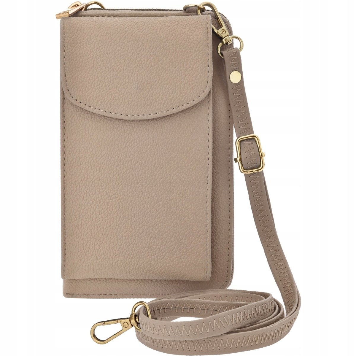 Mała Damska Torebka Listonoszka 2w1 Na Telefon Portfel Kopertówka Z Paskiem